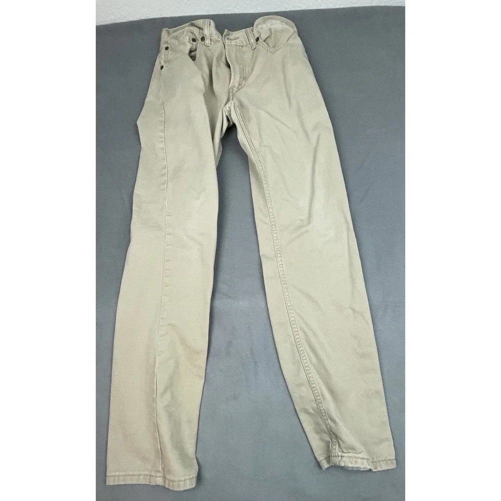 Levi's 511 Slim‎ Fit Jeans Mens 29 29 (28 28) Brown Lightweight Canvas Work Soft